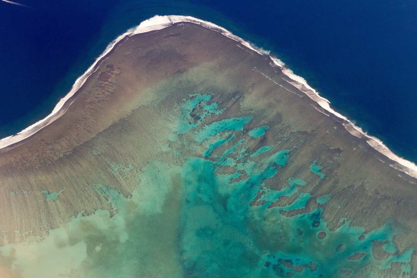 Aerial view of the Malolo Barrier Reef in the southern Mamanucas