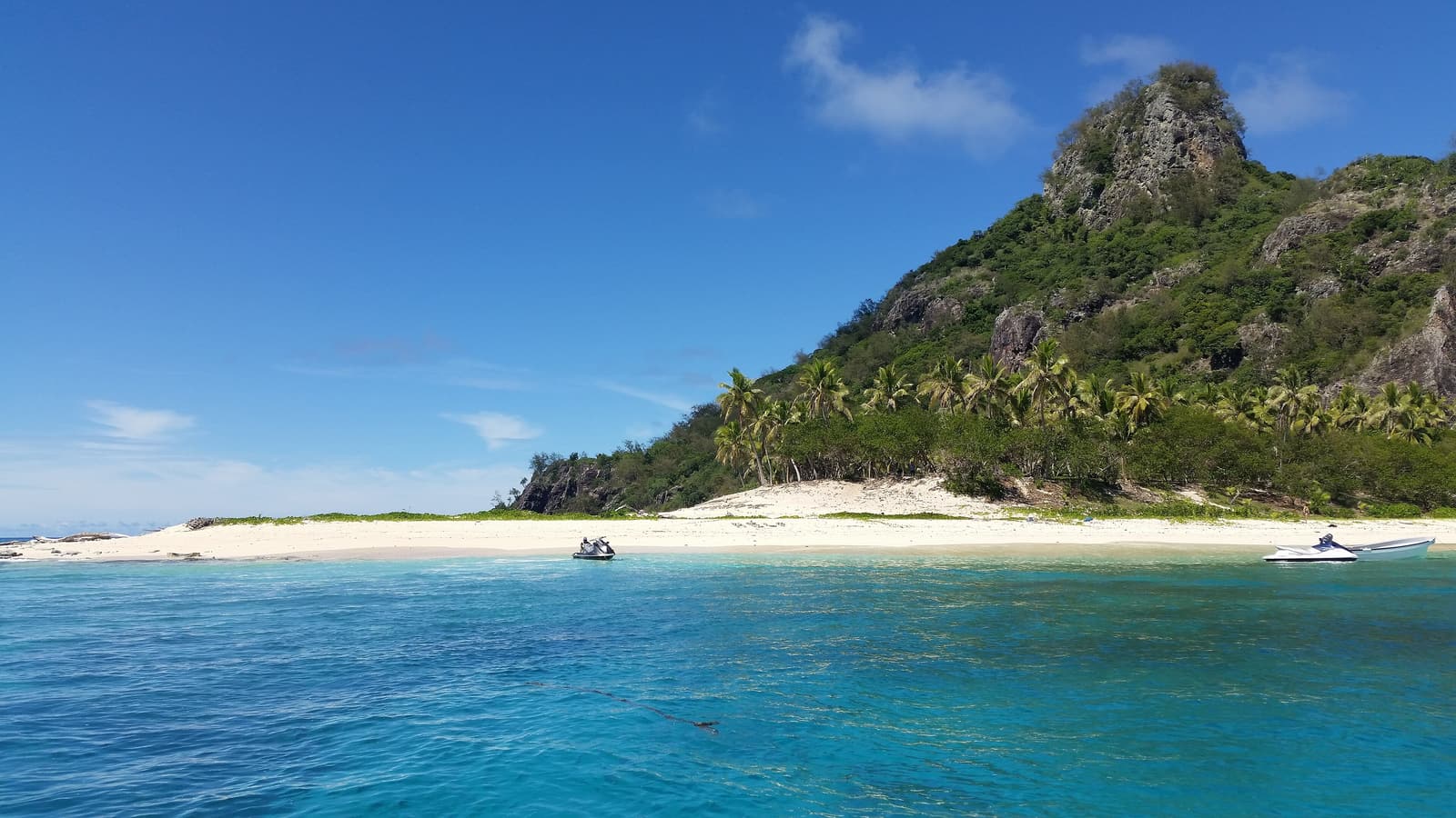 Monuriki, the uninhabited island where “Cast Away” was filmed, seen from the water