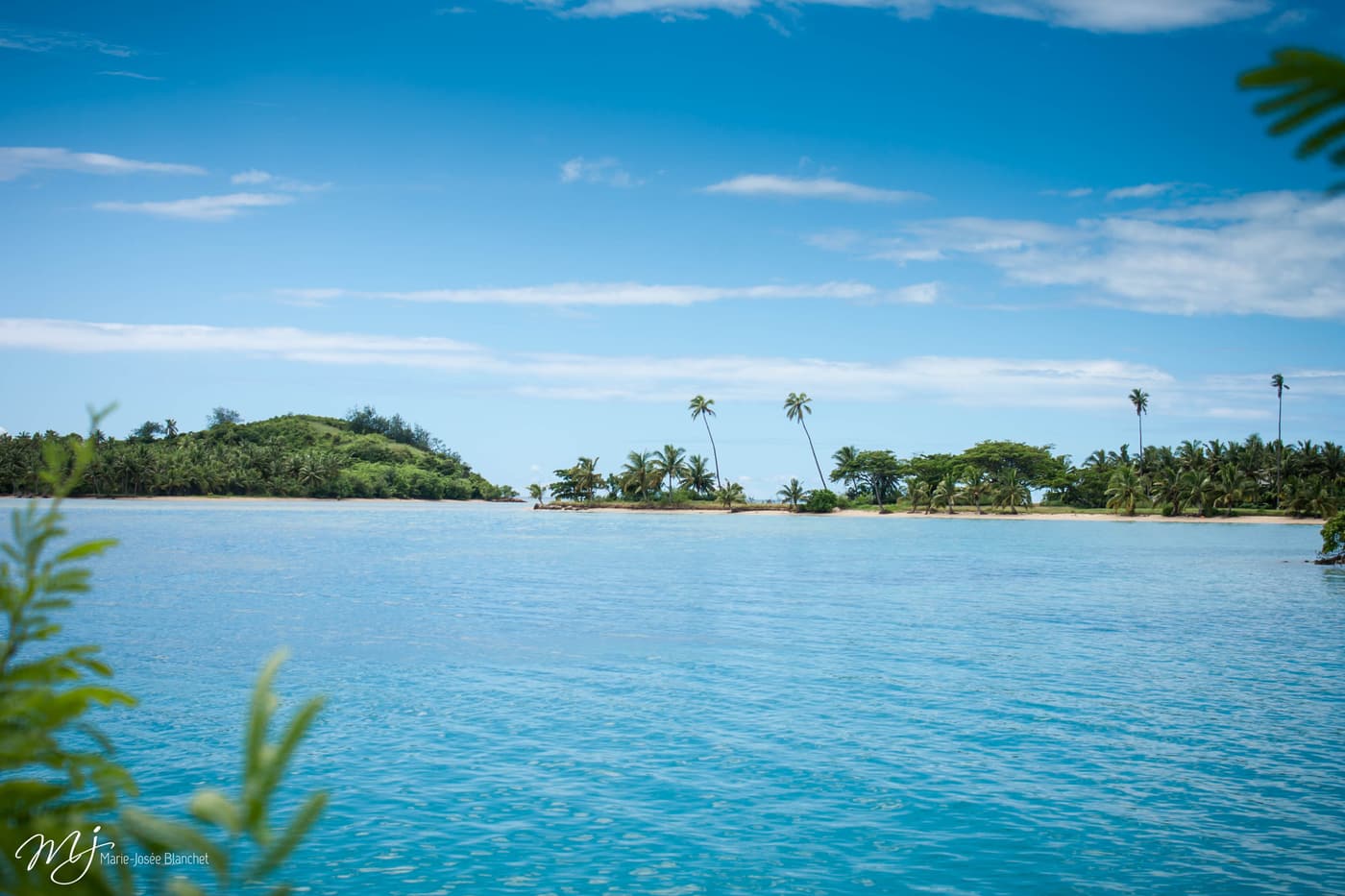 The turquoise lagoon and palm-lined islets off Malolo Lailai